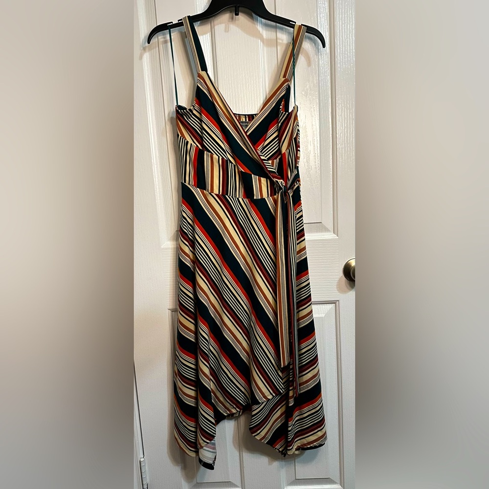 EUC wraparound tank top skater dress.